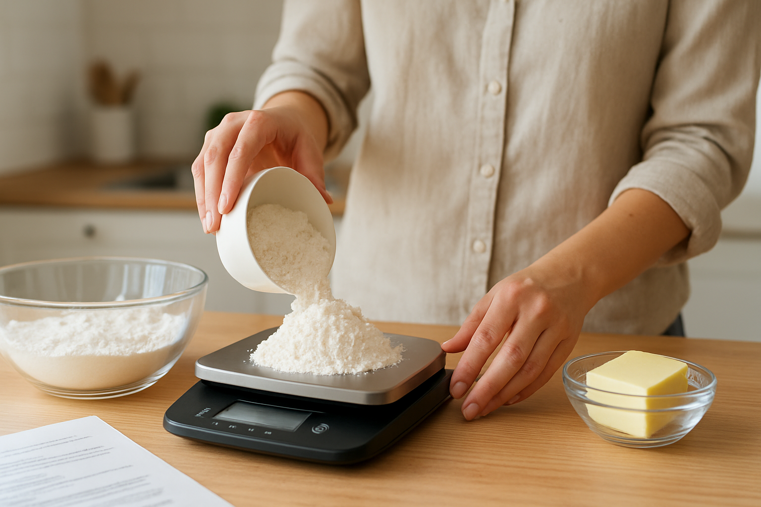 Weegschalen voor het afwegen van ingrediënten