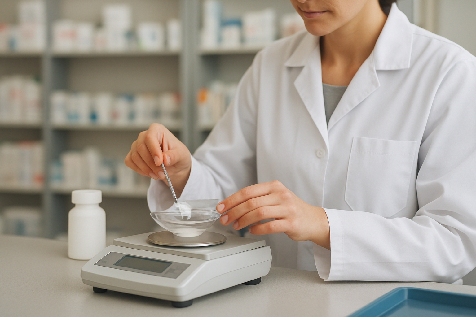 Weegschalen voor de apotheek en laboratoria